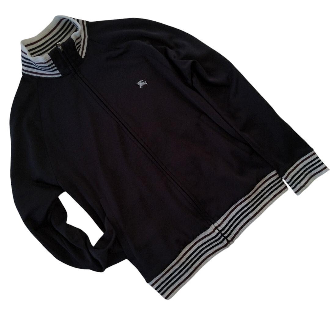 Burberry Track Jacket Jersey Blouson Long Sleeve Rib Line Men Size 2/S-M Used