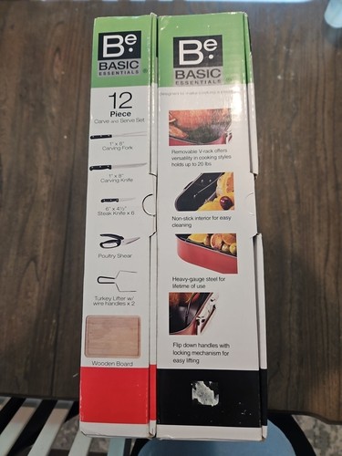 BASIC HOLIDAY ESSENTIALS 12 PIECE CUTTING BOARD KNIFE SET THANKSGIVING CHRISTMAS - Picture 5 of 6