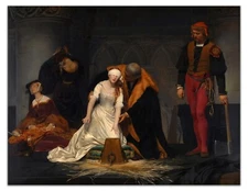 The Execution of Lady Jane Grey Art Poster – Unframed - Vintage Painting Reprint