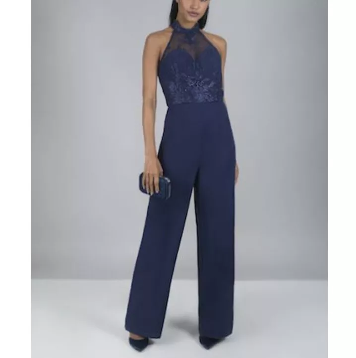 Lace halter jumpsuit 2025