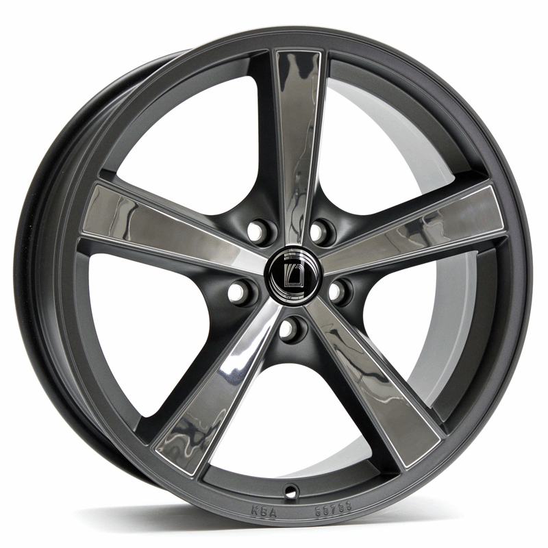 17 Zoll DW3 Felgen 7x17 5x114,3 ET40 grau matt mit Edelstahl für Nissan ...