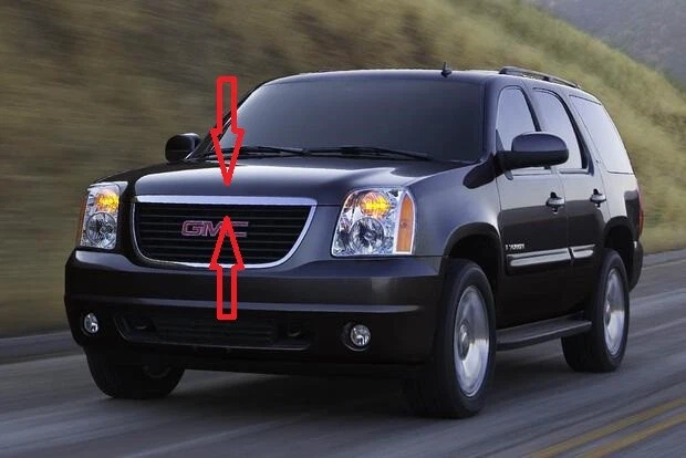 Se adapta a GMC YUKON 2007-2013 parachoques delantero cromado capó moldura rejilla superior NUEVO Foto 3 de 3