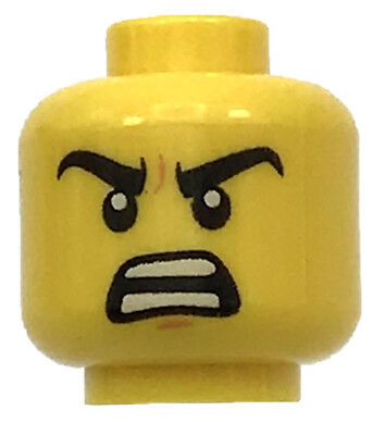 LEGO NEW MINIFIGURE HEAD WITH EYE PATCH AND STUBBLE DUAL SIDED