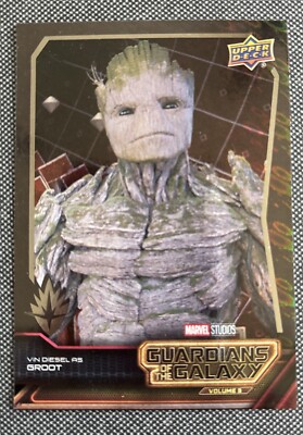 2024 UD Guardians of the Galaxy Vol 3 Vin Diesel As Groot Ensemble E-6 Orange