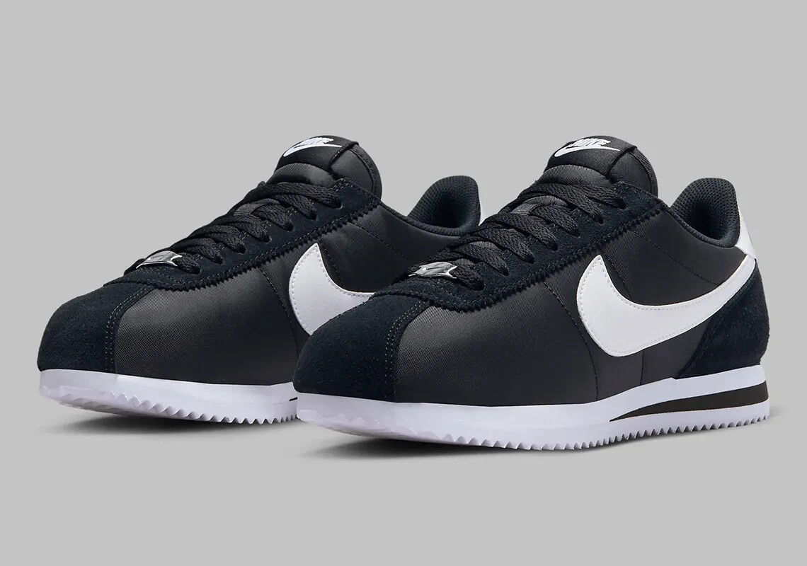 Nike Cortez Shoes Nylon Black White DZ2795-001 Women's Sizes Nike Cortez Shoes Nylon Black White DZ2795-001 Women's Sizes
