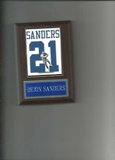 DEION SANDERS PHOTO PLAQUE DALLAS COWBOYS FOOTBALL NFL #21