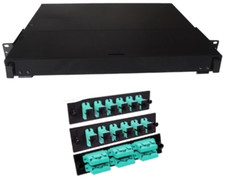 Fiber Rackmount Panel Front Panel Covered 24 SC MM OM3 10 Gigabit