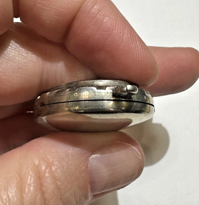 Britannico Vittoriano Ovale Placcato Argento Con Medaglione Inciso 11.3 G - Immagine 4 di 4