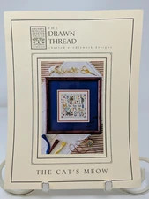 The Drawn Thread Cat's Meow counted cross stitch pattern includes chartpack