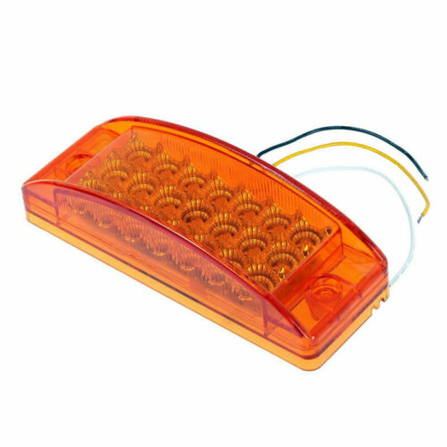 12 x Amber 21 LED Side Marker Clearance Light Rectangle 12V Truck Trailer Camper - Picture 5 of 9