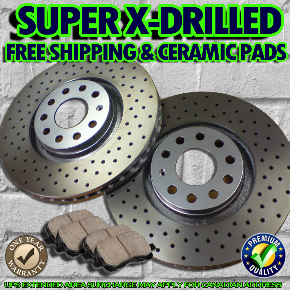 S0780 FIT 2002 2003 BMW 540i E39 Sedan REAR Drilled Brake Rotors