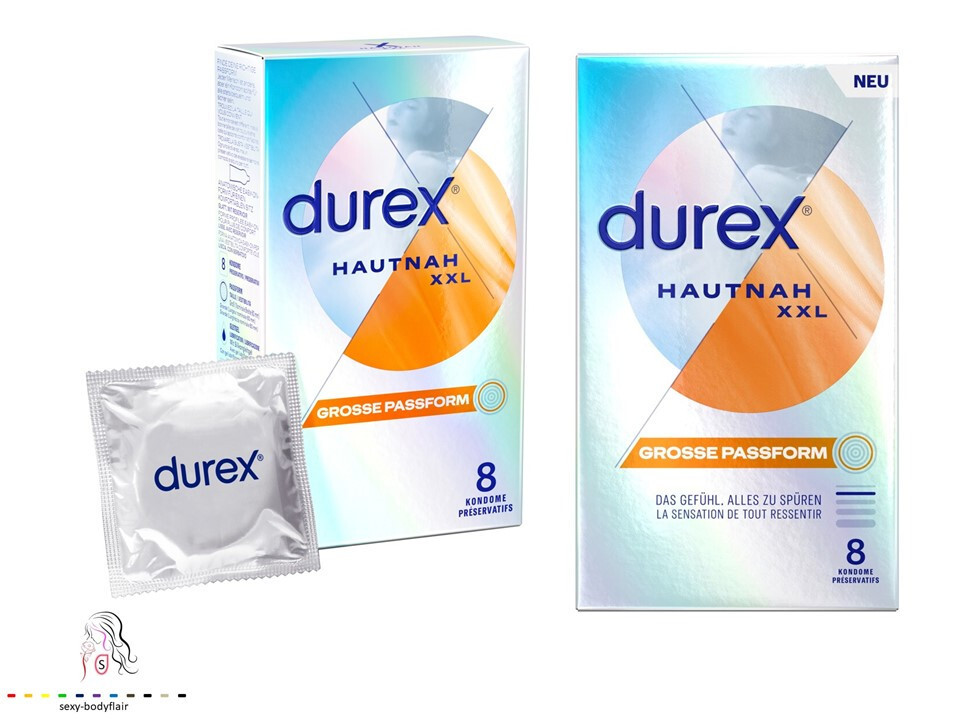 ♥ 16 durex Kondome XXL 60mm 2 x 8er Hautnah Condome