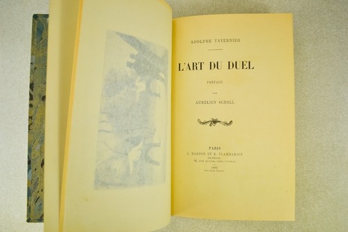 1885 L'Art du Duel, Adolphe Tavernier, Marpon et Flammarion Fine Binding, Illus. - Picture 3 of 12