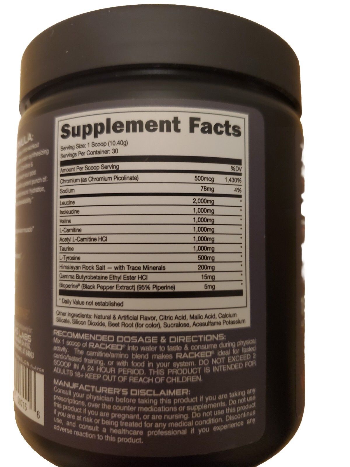 BUCKED UP BCAAS 30 DAY SUPPLY EXP 1/24 WATER MELON eBay