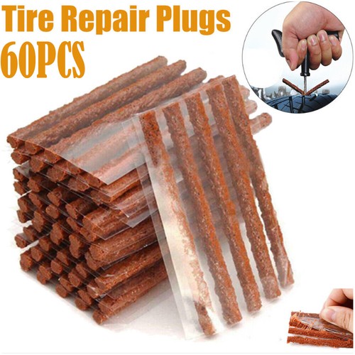 60Pcs Rubber Tire Repair Plugs Self vulcanizing Seal Strip for Car