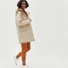$198 Everlane Renew Military Parka Coat In Cashew Sz M