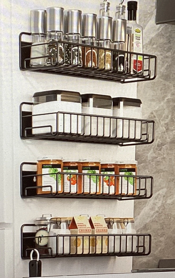 VITABONA Magnetic Spice Rack Organizer for Refrigerator/Cabinet 4Pack New