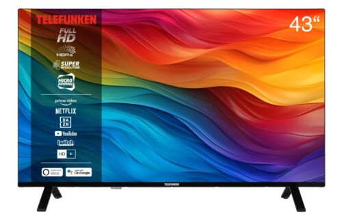 Telefunken XF43SN750S Fernseher 43 Zoll Full HD HDR Smart TV Triple-Tuner LED - Bild 1 von 6