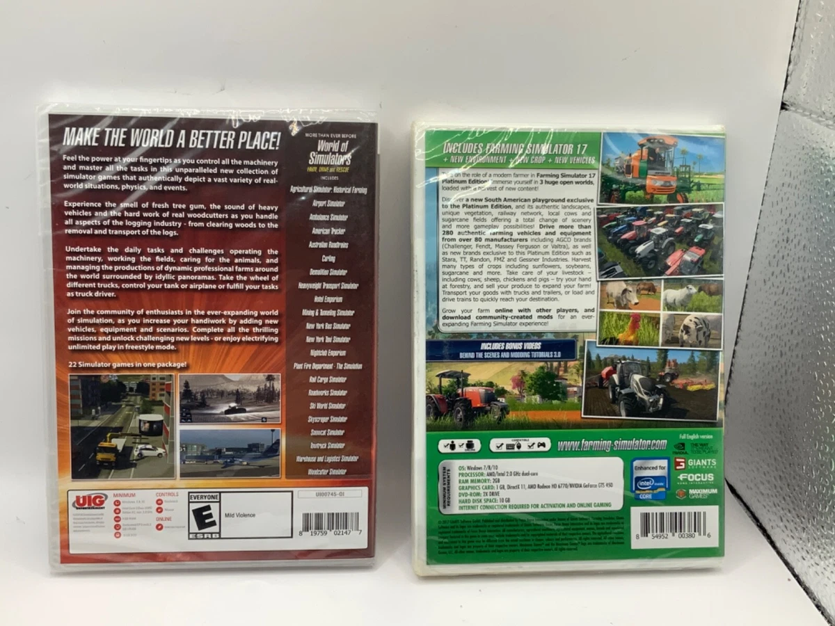 World of Simulators: Ultimate Edition 20 Video Games PC agriculture mining bus