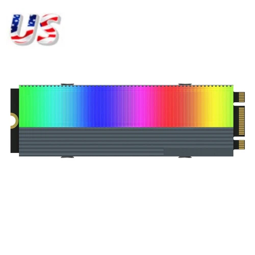 M2 ARGB SSD Heatsink Cooler Solid State Drive Hard Disk Radiator Cooling Pad A