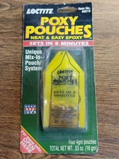 Vintage Collectable Loctite Poxy Pouches Unique mix in pouch system  1992