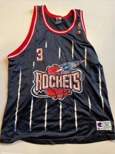 Vintage Houston Rockets Steve Francis Red Champion Jersey Mens XL Size 52 Blue - Picture 1 of 6