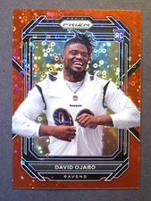 2022 Panini Prizm No Huddle David Ojabo Red Disco Rookie Card Ravens 39/50 SSP!