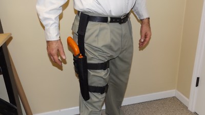 Black RIGHT Hand Drop Leg Thigh Gun Holster RUGER SUPER BLACKHAWK 7-1/2'' Barrel