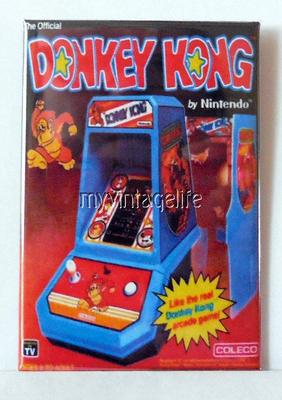 DONKEY KONG  2'' x 3'' Fridge MAGNET NINTENDO Table Top Arcade Game COLECO not toy