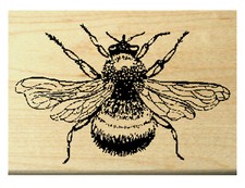 P125 Large Bumble bee rubber stamp WM