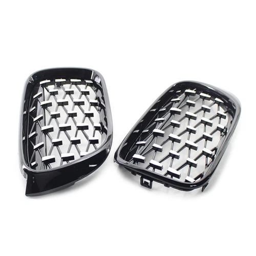 Front Kidney Grille Grill Diamond Meteor Style For 2014-2017 BMW X4 F26 X3 F25 - Picture 6 of 11
