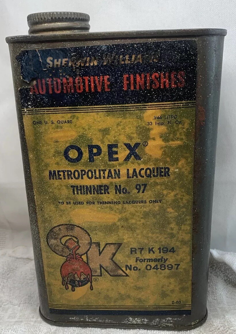 Sherwin Williams Vintage Automotive Finishes Opex Lacquer Thinner