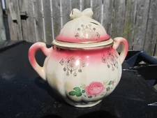 Royal GOLD China Warranted 22 CARAT Gold flowwer print Sugar Bowl W/ Lid PARTS