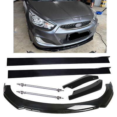 For Hyundai Accent  Front Bumper Lip Spoiler Splitter Side Skirt Rear Lip Strut