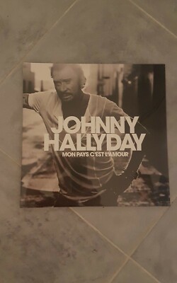 Johnny Hallyday Schallplatte weiß Collector's Edition ''Mein Land ist Liebe''