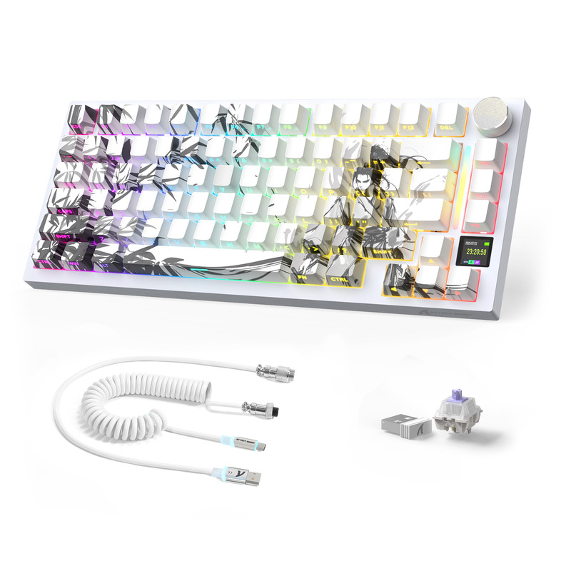 Attack Shark X820 Ultra 75% Wireless Gasket Mechanical Keyboard TFT Display Ink