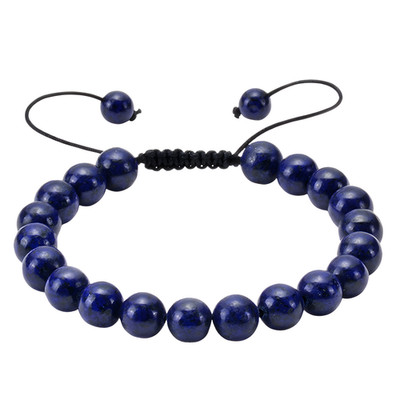 Tigerauge und Lavastein Armband, verstellbarer Makramee geflochtener Armreif B120