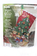 UNDER THE TREE Felt Christmas Felt Stocking Kit - 18" - by Bucilla Kit 86303
