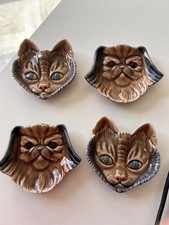 Vintage Wade Pet Faces Siamese Cat and Pekingese Dog