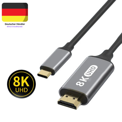 USB C auf HDMI Adapter 8K 4K Konverter USB C to HDMI Cable Type C Video MacBook