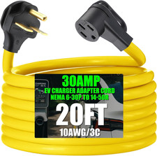 20FT EV Charger Adapter Cord Compatible with Nema 6-30P to 14-50R, 30 Amp 240V H