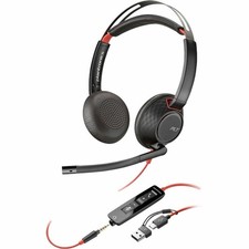 Poly Blackwire 5220 Stereo Headset w/ USB-C/A...
