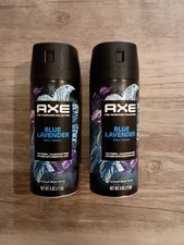NEW Axe Blue Lavender 2 Pack 72-Hour Aluminum-Free Premium Body Spray 4 Oz/Each
