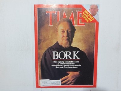 Time Magazine September 21, 1987- Robert Bork- Supreme Court Nomination PA