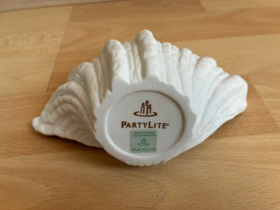 PartyLite P9609 Porte-bougie Coquillage en Porcelaine - Photo 3/4