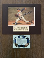 Sandy Koufax Autographed Signed 5x7 photo COA original Authentic 
