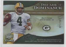 2009 Upper Deck Icons Decade of Dominance Gold /130 Brett Favre #DD-FA HOF 0af