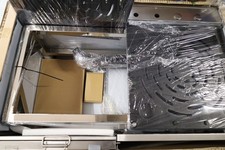 VEVOR Hundebadewanne Edelstahl 127 cm Rampe Duschkopf Wasserhahn T&uuml;r links