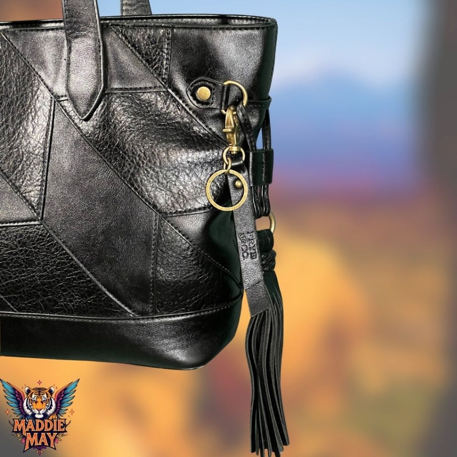 🌟Frye and Co: Black Patchwork "Melissa Carryall"… - image 8