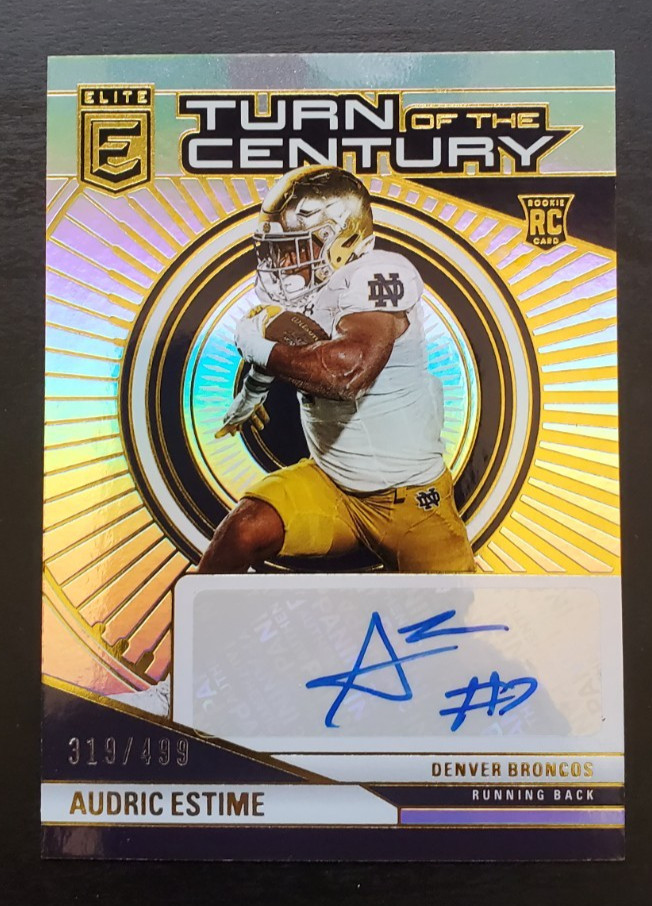 2024 Donruss Elite Audric Estime Turn of the Century RC Auto 319/499 Broncos